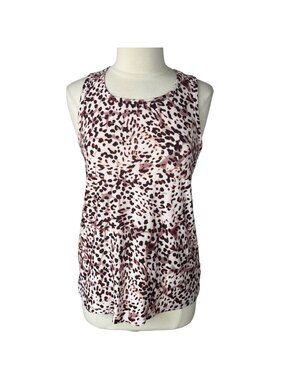 Old Navy Active Workout Tank Top Medium‎ Brown Animal Print Sleeveless Gym